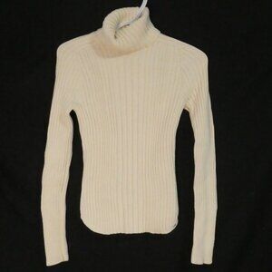 AMERICAN EAGLE OUTFITTERS | small | Cream Ribbed Turtleneck Sweater | NWOT